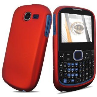 Red Rubberized Hard Case for Samsung SGH A187 AT&T Cell Phones & Accessories