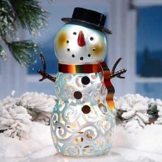 Deco Flair Snowman Figurine Luminary   Lighting Products