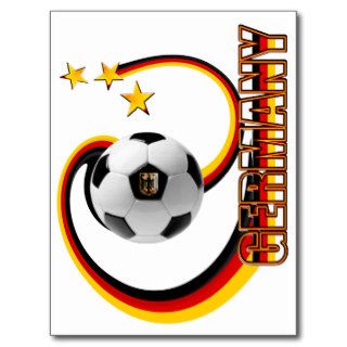 Germany alternate blended soccer logo post card