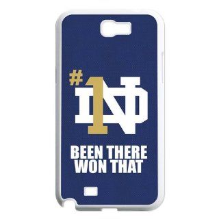NCAA Notre Dame Fighting Irish Team Logo BEEN THERE WON THAT Unique Durable Hard Plastic Case Cover for Samsung Galaxy Note 2 N7100 Custom Design UniqueDIY Cell Phones & Accessories