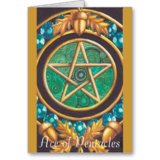 Ace of Pentacles Greeting Card