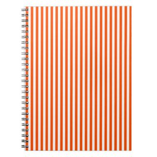 Stripes   White and Tangelo Journals