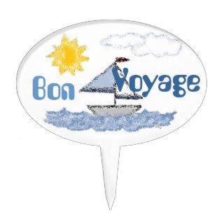 Bon Voyage Cake Toppers