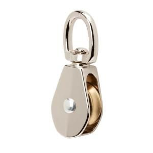 Crown Bolt 1 1/2 in. Nickel Plated Swivel Pulley 64894