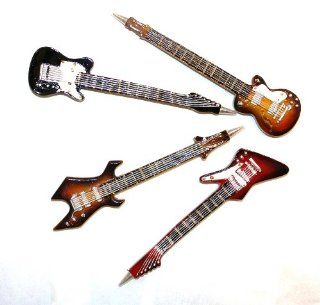 Rock'n Roll Guitar Pen's. Hand Painted Guitarz. Set of 4 Toys & Games