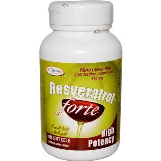 Enzymatic Therapy, Resveratrol~Forte, High Potency, 175 mg, 60 Softgels Health & Personal Care