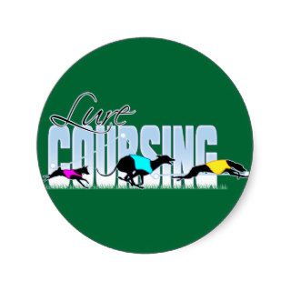 Lure Coursing Dogs Round Stickers
