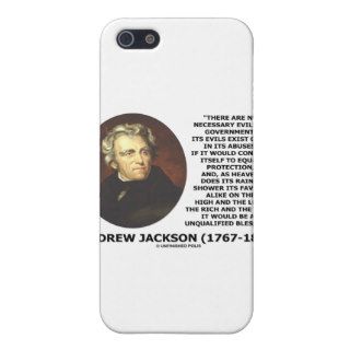 Andrew Jackson No Necessary Evils In Gov't Quote Cases For iPhone 5