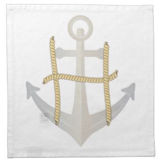 Anchor and Rope Typeface – Letter H Napkin