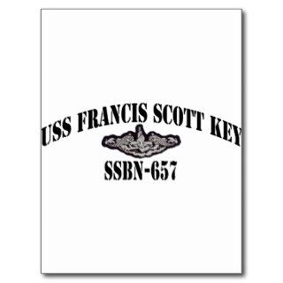 USS FRANCIS SCOTT KEY (SSBN 657) POST CARD