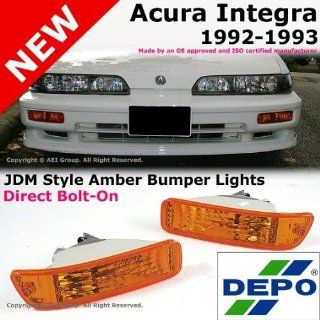 1990 to 1993 Depo JDM Acura Integra Da6 2 / 3 / 4 Door 92 93 Front Amber Bumper Side Lights Automotive