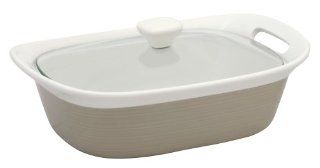 CorningWare Etch 2.5 quart Square Dish with Glass Cover in Sand Baking Dishes Kitchen & Dining