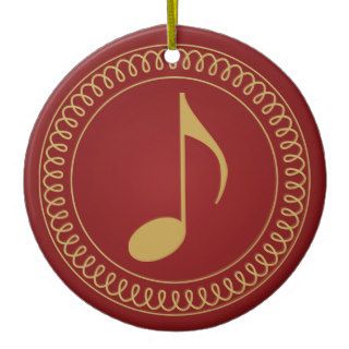 Personalized Music Note Christmas Ornament Gift