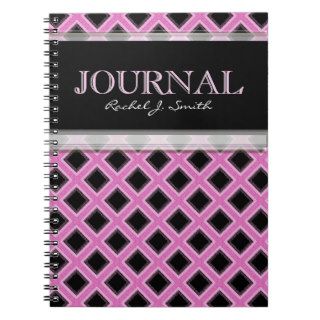 Pink Frills Grills Pattern Journal Notebook