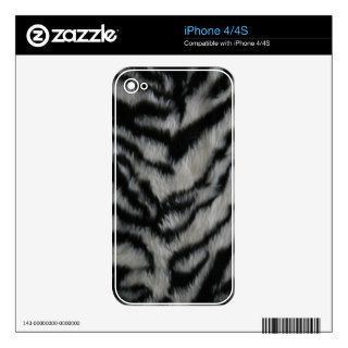 White Tiger Fur Decals For iPhone 4
