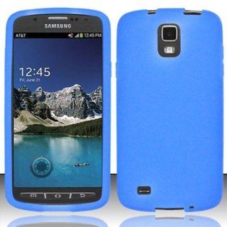 BLUE SOFT SILICONE GEL CASE PHONE COVER FOR SAMSUNG GALAXY S4 ACTIVE I537 AT&T [In Casesity Retail Packaging] 