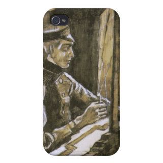 Van Gogh Weaver at Loom Facing Right iPhone 4/4S Cases