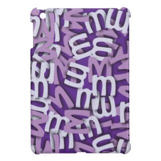 Letter M Purple iPad Mini Cases
