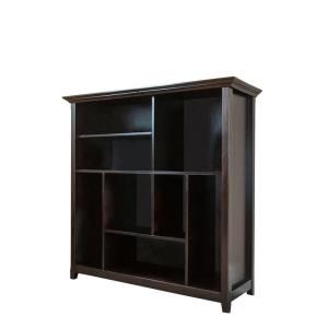 Simpli Home Amherst Collection Dark American Brown 8 Cube Bookcase and Storage Unit INT AXCAMH CCUB DAB