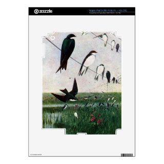 Swallows on a Power Line iPad 3 Decal