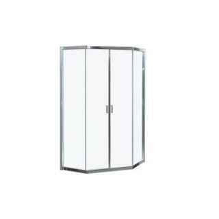 MAAX Intuition 38 in. x 38 in. x 70 in. Neo Angle Frameless Corner Shower Door with Clear Glass in Chrome 137250 900 084 000
