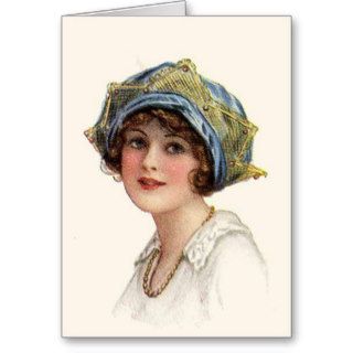 Vintage Victorian Era Hat 6 Note Card