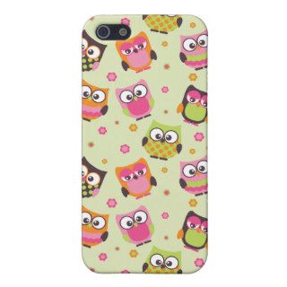 Cute Colorful Owls iPhone Case (mint) iPhone 5 Cases