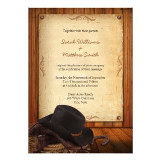 Country Western Wedding Invitations