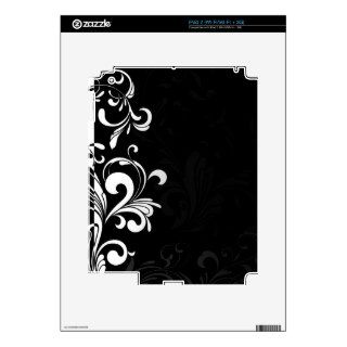 Black and White Swirl Skins For iPad 2