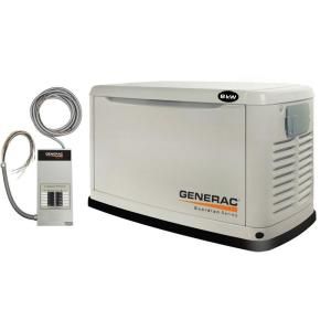 Generac 8,000 Watt Automatic Standby Generator with 50 Amp Pre Wired 10 Circuit Transfer Switch 6237