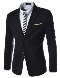 TheLees Men's Slim Fit Notched Lapel 2 Button Blazer at  Mens Clothing store