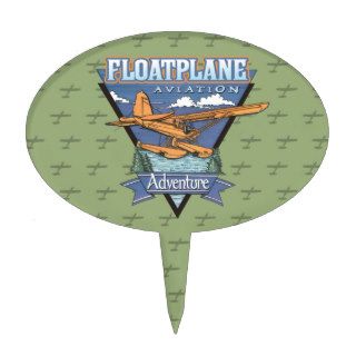Floatplane Aviation Adventure Cake Topper