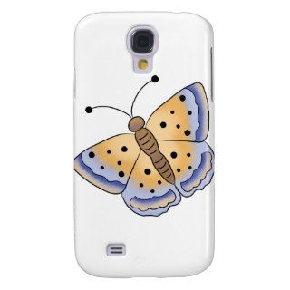 Cute Blue & Yellow Butterfly Galaxy S4 Case