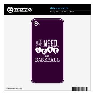 All You Need is Love and Baseball iPhone 4S Decals