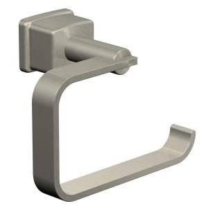Belle Foret Euro Style Single Post Toilet Paper Holder in Brushed Nickel DISCONTINUED BFPH400 SN / B1832100BN