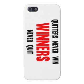 Quitters never win winners never quit case for iPhone 5