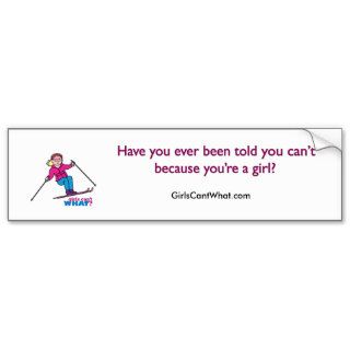 Skier Girl Bumper Sticker