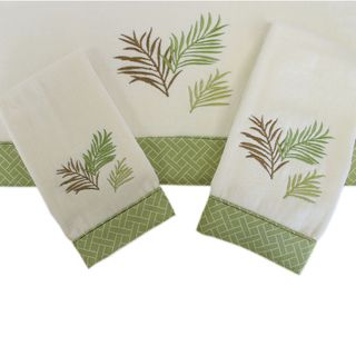 Sherry Kline Sago Palm Decorative 3 piece Towel Set Sherry Kline Bath Towels