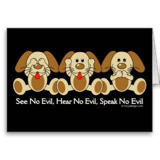 See No Evil Puppies Cards