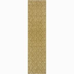 Hand knotted Mandara Floral Green New Zealand Wool Rug (2'11') x 4'9) Mandara Accent Rugs