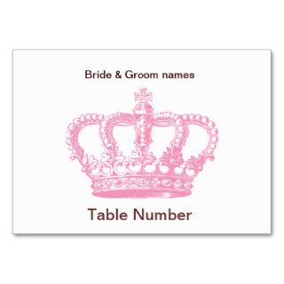 Pink Crown Reception Place cards Business Card