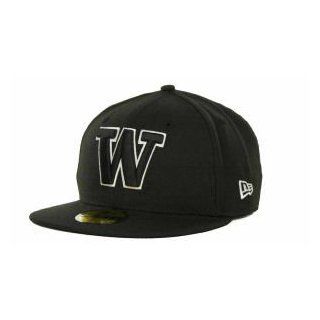 New Era Washington Huskies NCAA Black on Black with White 59FIFTY Cap  Sports Fan Baseball Caps  Sports & Outdoors