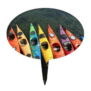 Kayak World Oval Cake Toppers