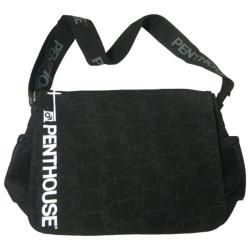 Penthouse Graphic Key Messenger Bag Black Penthouse Fabric Messenger Bags