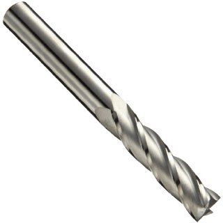 Niagara Cutter 85656 Carbide Square Nose End Mill, Inch, Uncoated (Bright) Finish, Roughing and Finishing Cut, 30 Degree Helix, 4 Flutes, 2" Overall Length, 0.188" Cutting Diameter, 0.188" Shank Diameter