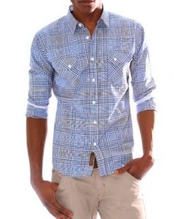 191 Unlimited "Janelle" Blue Plaid Party Shirt (XX Large) at  Mens Clothing store Button Down Shirts