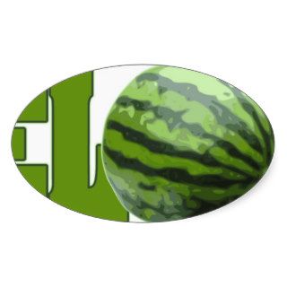 Life Gives You Melons.If life gives you melons Oval Stickers