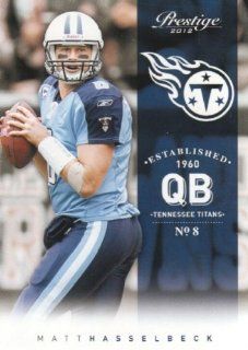 2012 Panini Prestige Football #191 Matt Hasselbeck Tennessee Titans NFL Trading Card Sports Collectibles