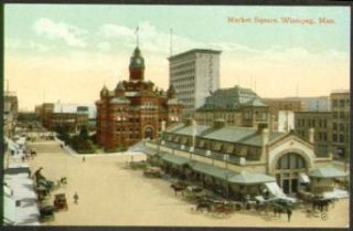 Market Square Winnipeg Manitoba postcard 191? Entertainment Collectibles