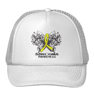Butterfly Sarcoma Cancer Awareness Trucker Hats
